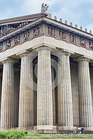 Parthenon Replica Columns, Nashville Stock Photo