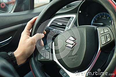 Inside of a Suzuki Vitara Editorial Stock Photo