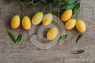 Closeup sweet Marian plum thai fruit Stock Photo