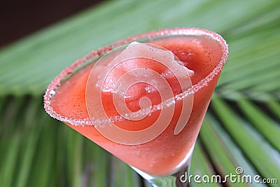 Closeup of tasty Pequin Pepper Daiquiri Stock Photo