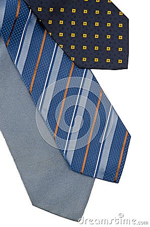 Closeup of three ties Stock Photo