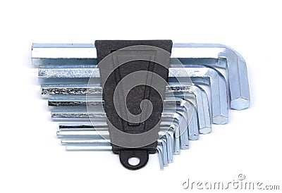 Closeup Tools General repair in the house on white backgrounds Stock Photo