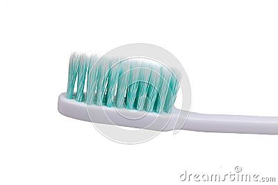 Closeup of toothbrush with soft and slim tapered bristle Stock Photo