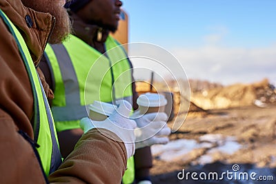 Unrecognizable Workers on Coffee Break Stock Photo