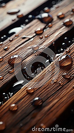 Closeup unveils the tactile beauty of a wooden barrel, a textured background Stock Photo