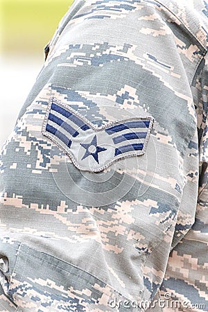 US Air Force Patch On A Camouflage Uniform Editorial Stock Photo