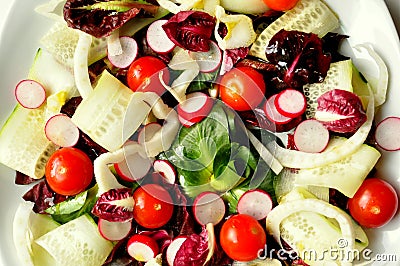 Raw ,vegan salad on a white background Stock Photo