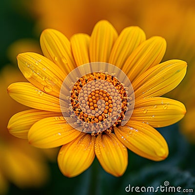 Closeup vibrant Mexican sunflower weed in full bloom Stock Photo