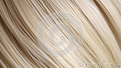 A closeup view of a bunch of shiny straight blond hair Stock Photo