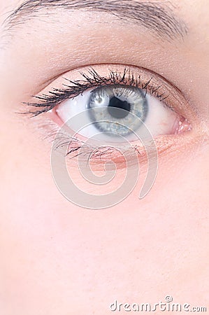 Closeup view of a female eye Stock Photo