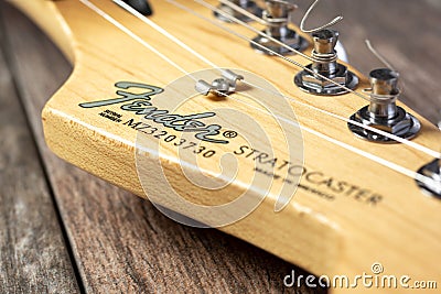Fender headstock Editorial Stock Photo