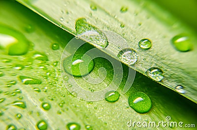 Closeup view of green leaf Stock Photo