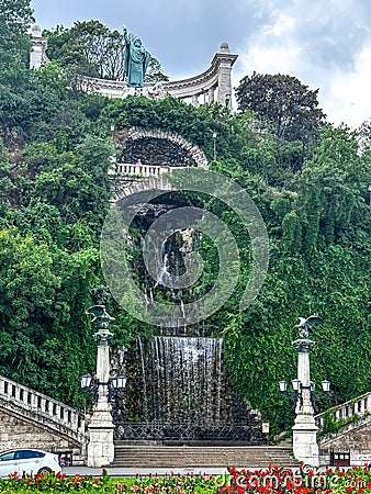 Closeup view of St. Gerard Sagredo Statue Editorial Stock Photo