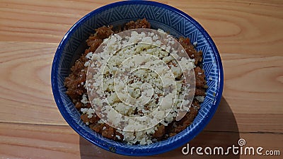 Closeup view of traditional tasty sweet dessert called Suji Halwa or Halva Stock Photo