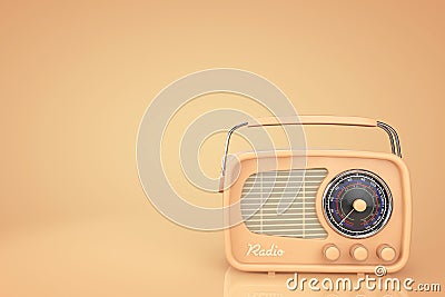 Closeup Vintage Radio Stock Photo