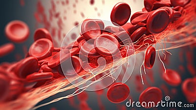 Closeup virus blood cells background Stock Photo