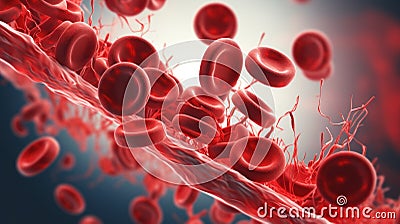 Closeup virus blood cells background Stock Photo