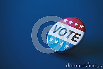 Vote badge for the United States election Stock Photo