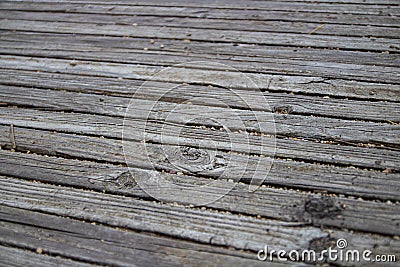 Closeup of Walkway made of Wood Planks Stock Photo