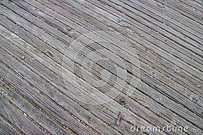Closeup of Walkway made of Wood Planks Stock Photo