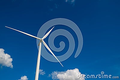 Closeup Wind turbine power generator Stock Photo