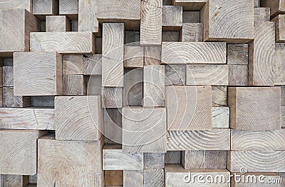 Closeup wood blocks texture background Wallpaper Stock Photo