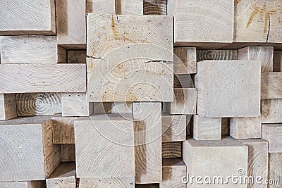 Closeup wood blocks texture background Wallpaper Stock Photo