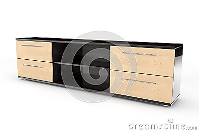 Closeup Wooden dresser Stock Photo