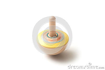 Wooden whirligig on white background Stock Photo