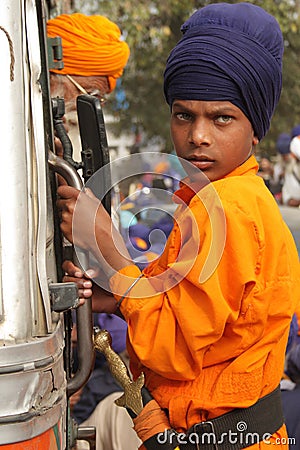 Closeup of a young sikh boy Editorial Stock Photo