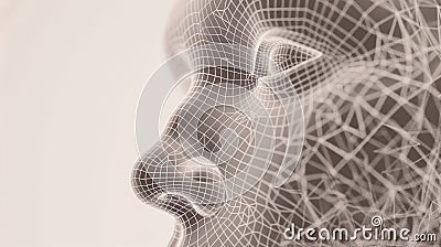 closeupA wireframe mesh rendering of a powerful speaker showcasing its intricate components and ability to project sound Music Stock Photo