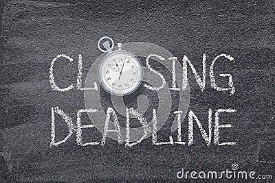 Closing deadline watch Stock Photo