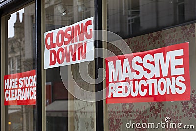 Closing Down Stock Photo