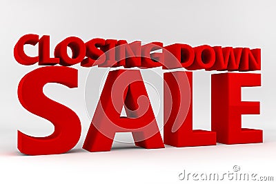 Closing Down Sale Stock Photo