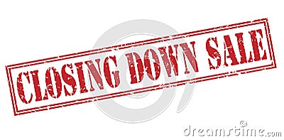 Closing down sale red stamp Stock Photo