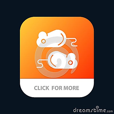 Closing, Testing, Test, Closing Test Mobile App Button. Android and IOS Glyph Version Vector Illustration