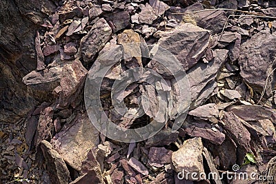 Closs up of shale stone on nature Stock Photo