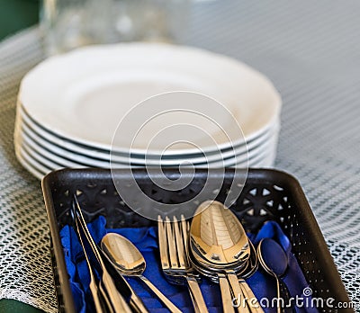 Closup view of Cutlery Stock Photo