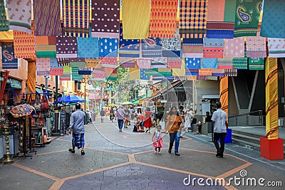 Cloth, Indian district Singapore Editorial Stock Photo