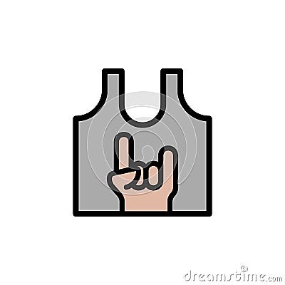 Clothe, shirt icon. Simple color with outline vector elements of rock n roll icons for ui and ux, website or mobile application Stock Photo