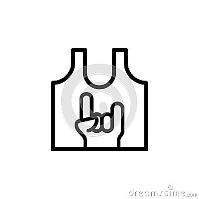 Clothe, shirt icon. Simple line, outline vector elements of rock n roll icons for ui and ux, website or mobile application Stock Photo