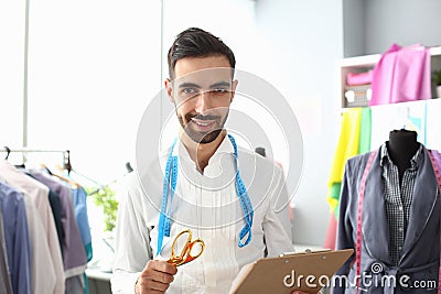 Clothes Creating Work Fashion Atelier Interior Stock Photo