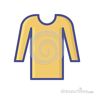 Clothes fill inside vector icon which can easily modify or edit Vector Illustration
