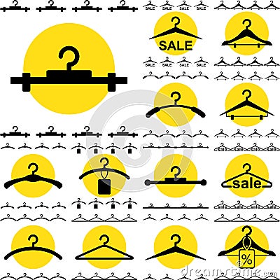 Clothes Hanger Icon for Fashion or Sale Design Isolated Vector Illustration