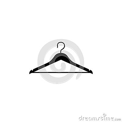 Clothes Hanger Icon Logo Template Isolated on White Background. Vector Vector Illustration