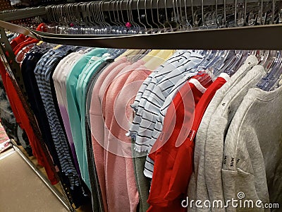 Clothing Retail Stockroom Stock Photo