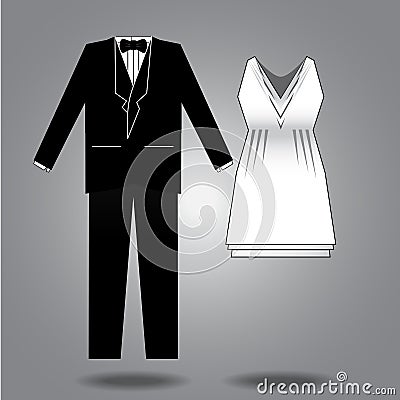 Clothes illustration for both sexes Vector Illustration