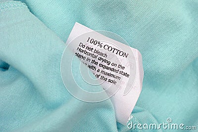 Clothes label. Stock Photo