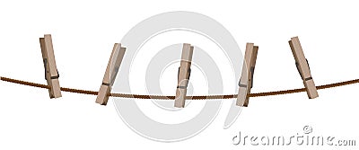 Clothes Line With Pegs Stock Photos - Image: 13728643