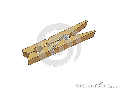 Clothes-peg Vector Illustration